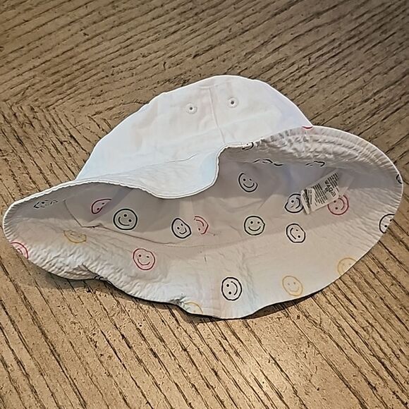 Girls happy face reversible bucket hat size S Old Navy never worn - Picture 2 of 7